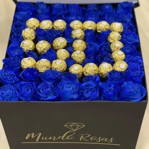 Box 50 rosas Azules Deluxe edition