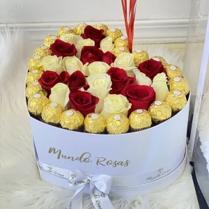 Caja Corazón Rosas Bicolor – Heart Love grande