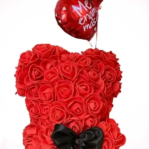 Oso Teddy + 3 globos Helio